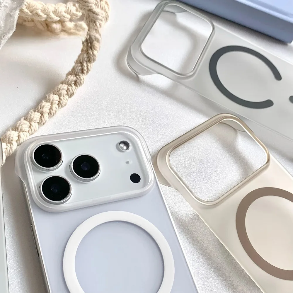 حافظة هاتف رفيعة غير لامعة من البولي كربونات لهاتف آيفون 17 اير 17 برو ماكس، 15، 16 بلس، 14، 13، 12، 11 برو ماكس، متوافقة مع المغناطيسي