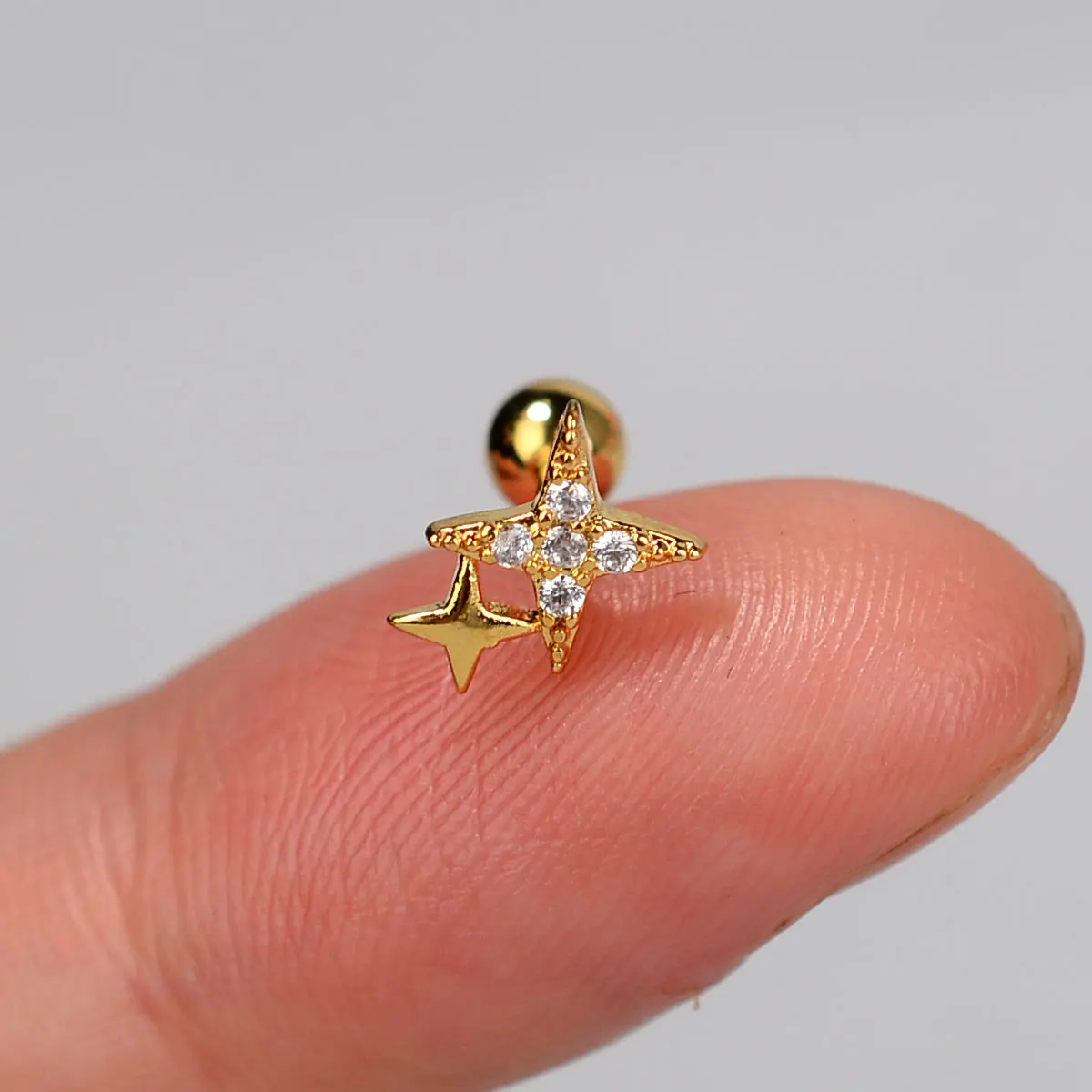 1pc Kristall cz Tragus Helix Piercing Ohr stecker Ohrring für Frauen Turm lappen Knorpel Schmetterling Blatt Blume Ohr Percing edlen Schmuck – Detail 24