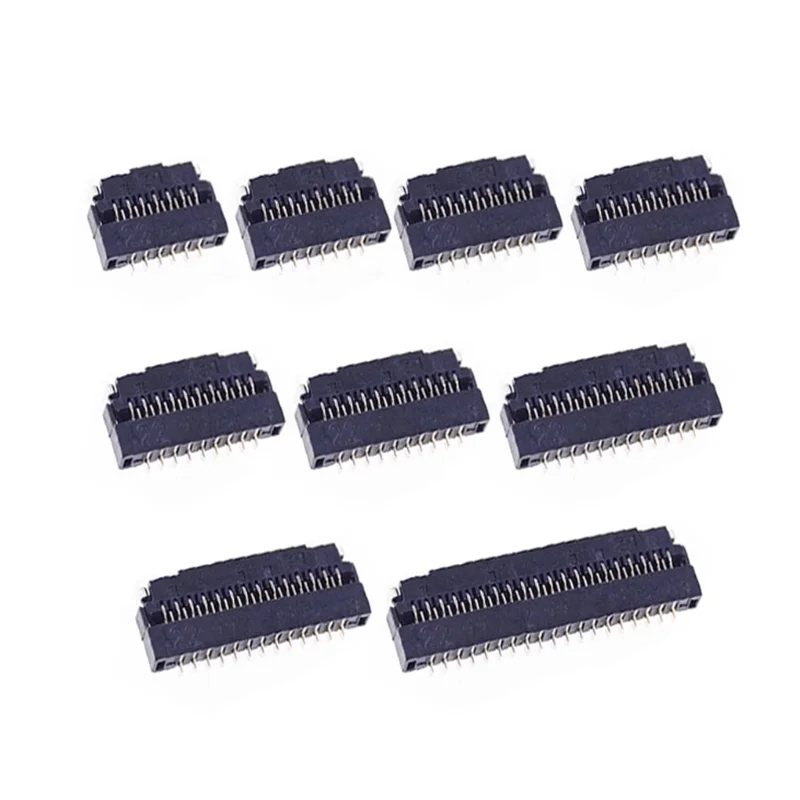 Fpc 0.3mm Flexible Cable Connector Socket Clamshell Bottom Contact Type 13/15/17/23/25/27/29/31/33/35/39/41/45/49/51/57/61 Pin