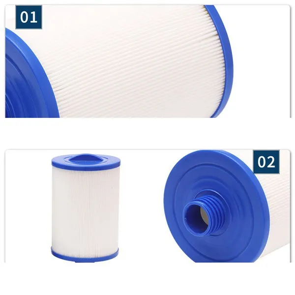 1 piece, white + blue PP non-woven fabric + ABS is suitable for bathtub filter element, swimming pool, paper core, filter.