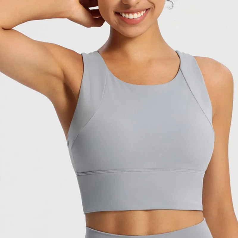 النساء وسادة ثابتة للصدمات الرياضة الصدرية الملابس الداخلية عالية القوة المهنية تشغيل الصدرية رياضة رفع الملابس الداخلية اليوغا حمالة صدر رياضية #2