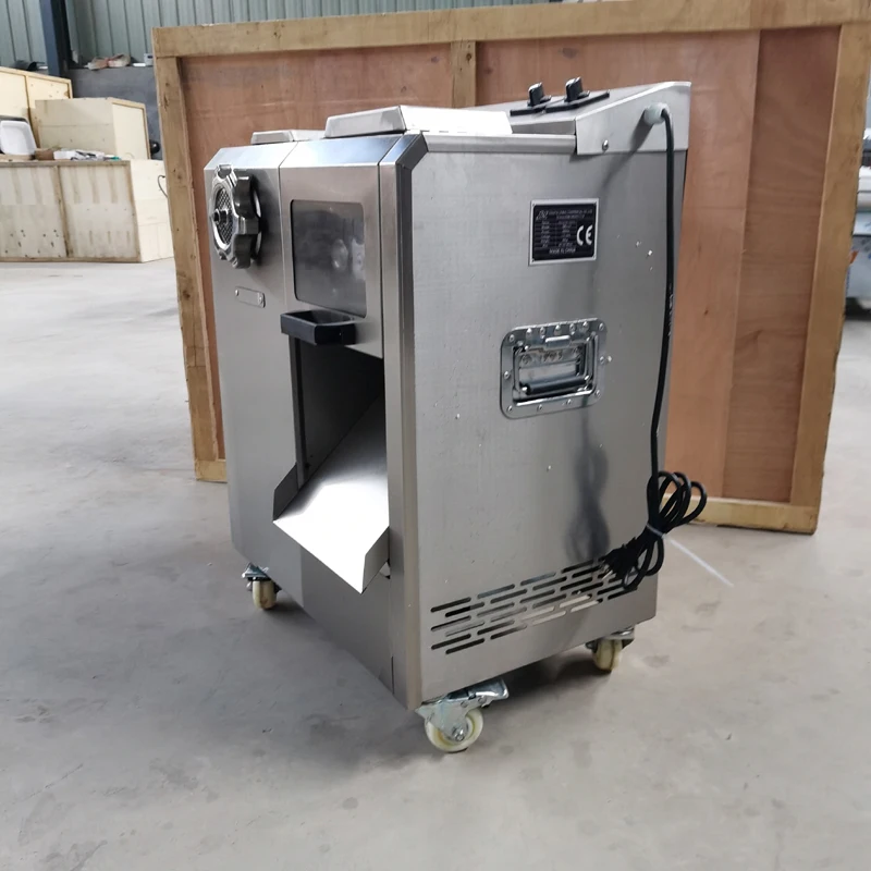 Мясорезка, быстрая мясорубка, электрическая коммерческая слайсер, полностью автоматическая машина для нарезки кубиками, кубик из нержавеющей стали