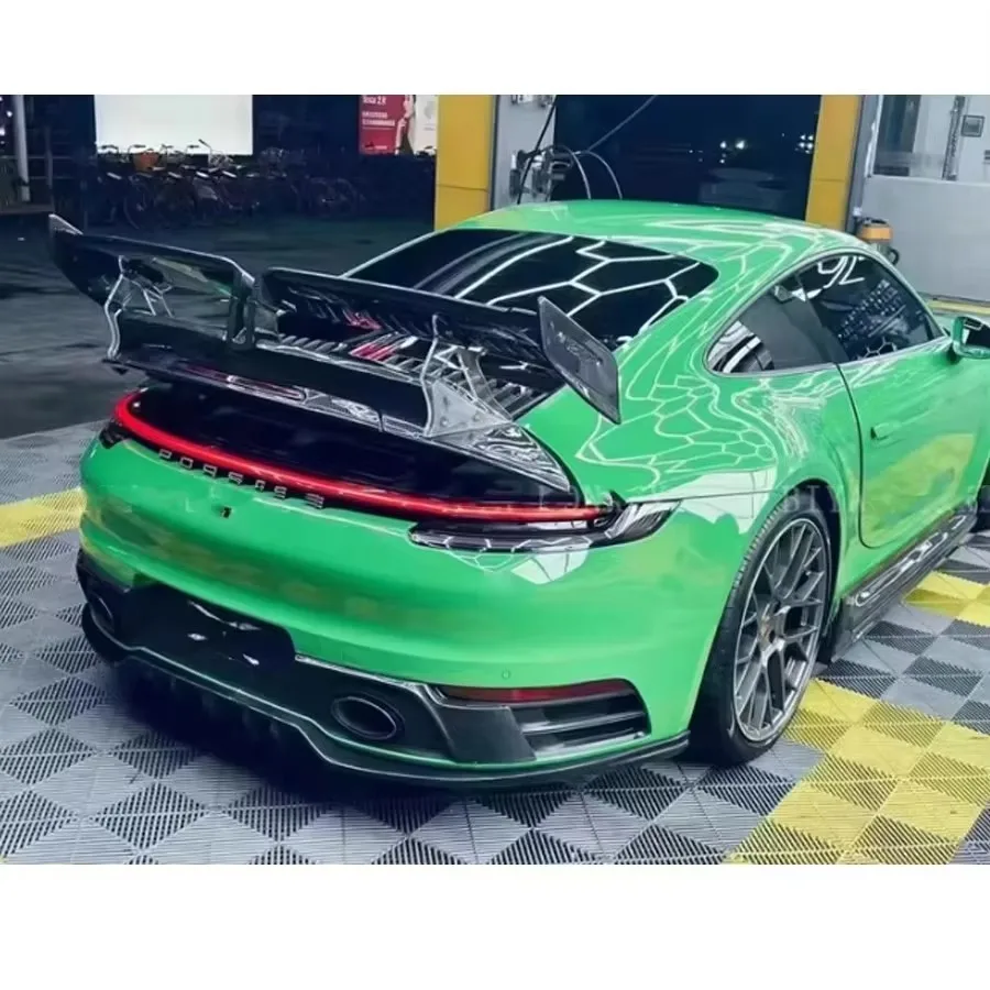 For Porsche 911 992 carbon fiber Spoiler Tail fins Carrera Rear Trunk Spoiler Guide Wing Rear Wing diverter upgraded body kit