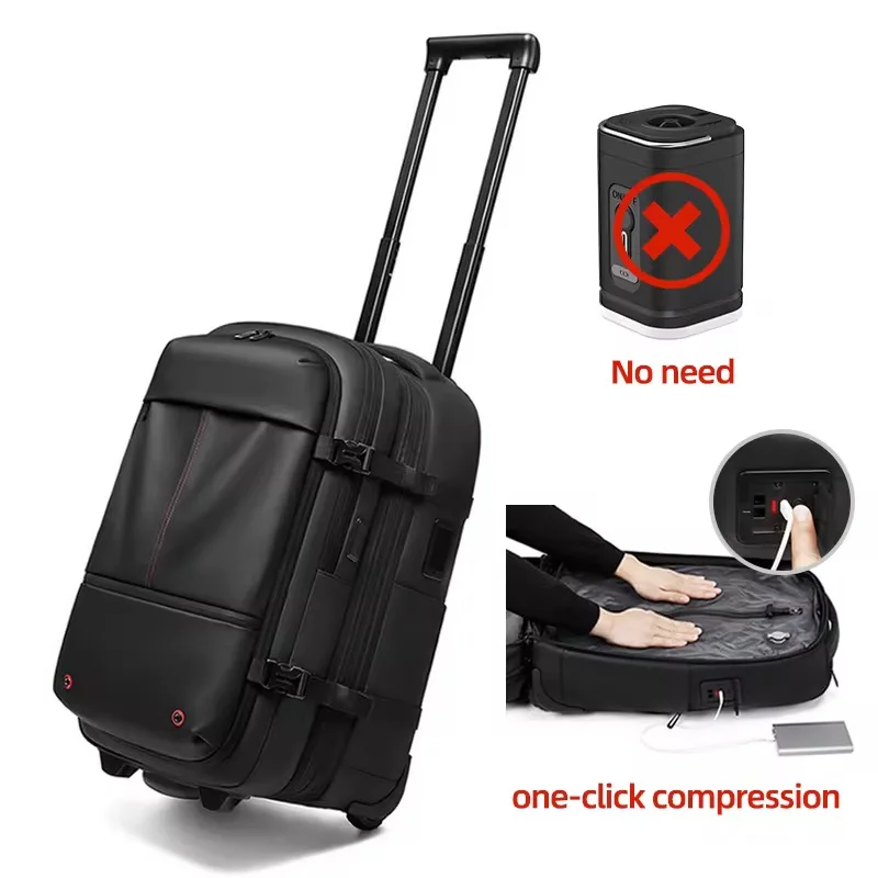 

Large-capacity Expandable Business Trip Vacuum Handle Backpack With A Double Shoulder And A One-click Vacuum Compression Backbag