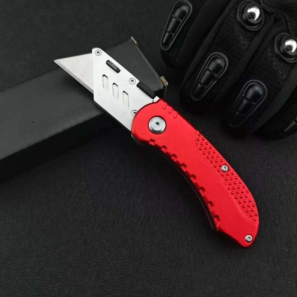 

High Quality Folding Knife 440c Blade Aluminum Alloy Handle Outdoor Climbing Anti-slip Hunting Multi-functional Camping Knives