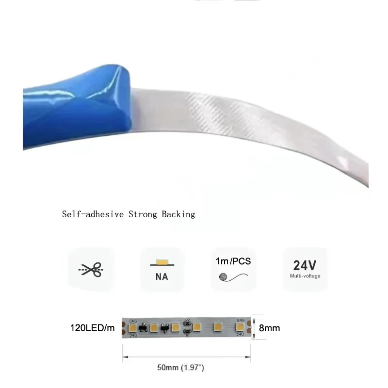 Seoul Sunlike CRI 98+ 24V LED Strip Light Full Spectrum Protection Eyes Safty Better Sleep