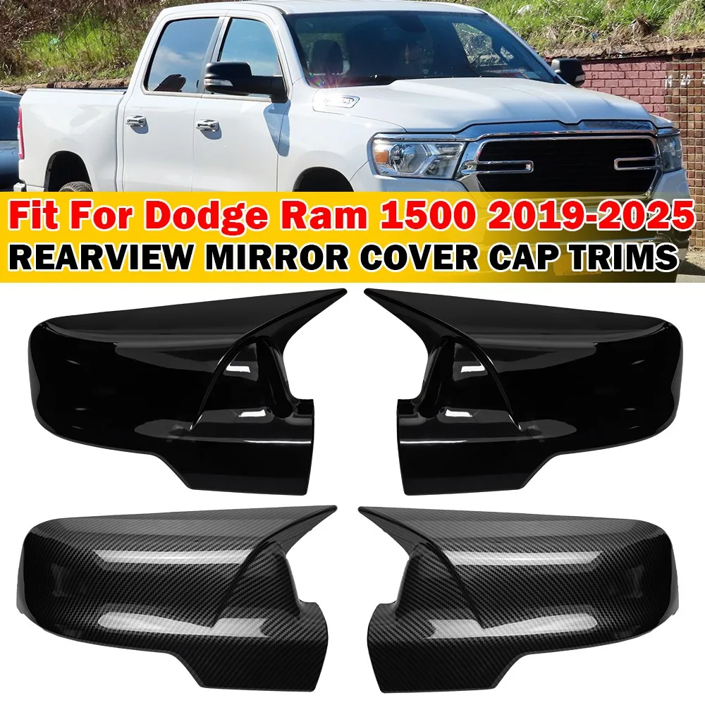 

For Dodge Ram 1500 2019-2025 Rearview Mirror Cover Body Kit Accessories