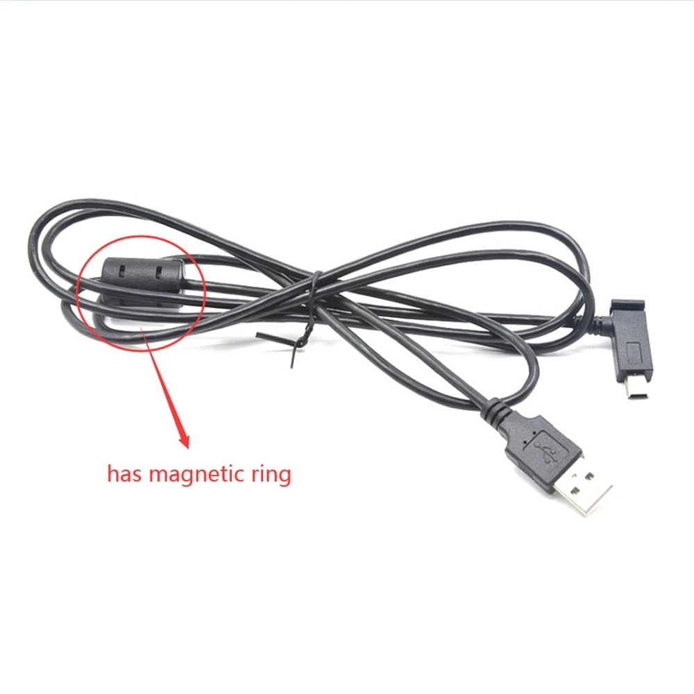 Mini USB 2.0 To 5 Pin Elbow Fast Data Charger Cable For MP3 MP4 Player Car DVR GPS Digital Camera HDD Mobile Phone Accessories