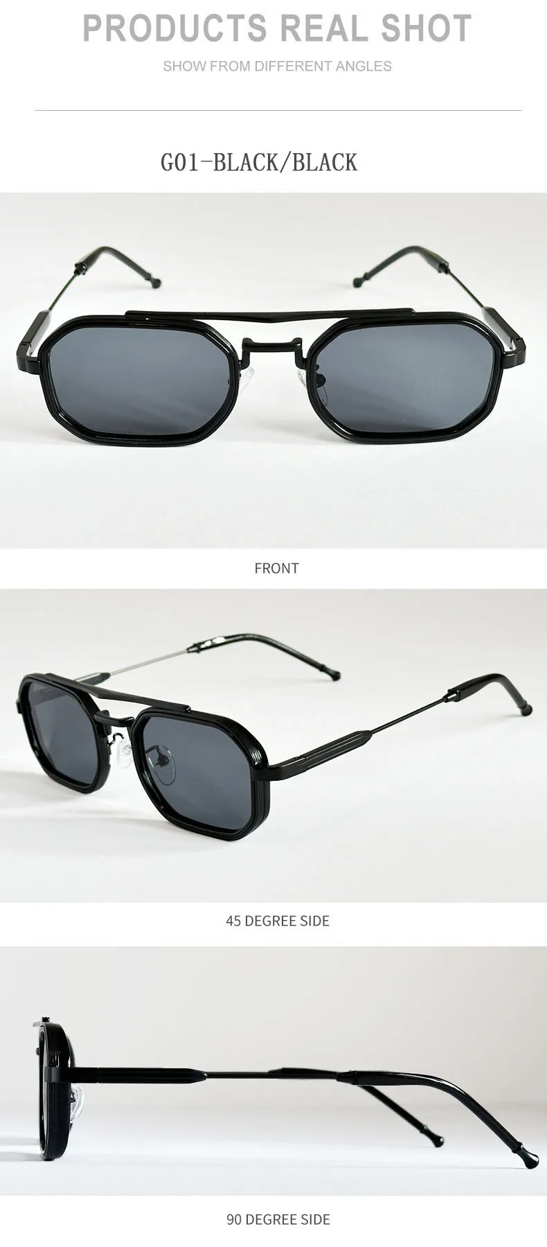 Platz Punk Sonnenbrille Für Männer Luxus Vintage Steampunk Sonnenbrille Frauen Trendy Mode Gläser Dropshipping Gafas De Sol Hombre – Detail 15