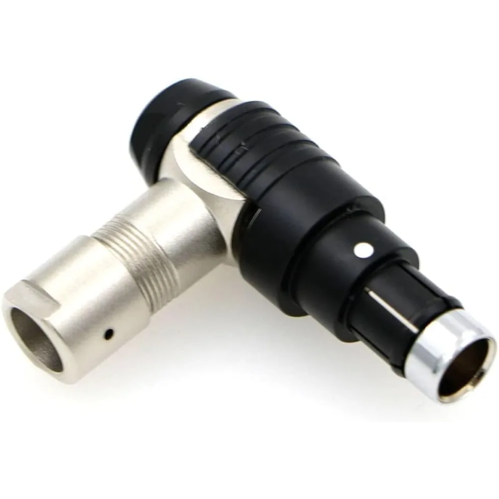 Alvin’s Cables Compatible Fischer S102 3 Pin Male Right Angle Connector for ARRI Alexa, RED DSMC2