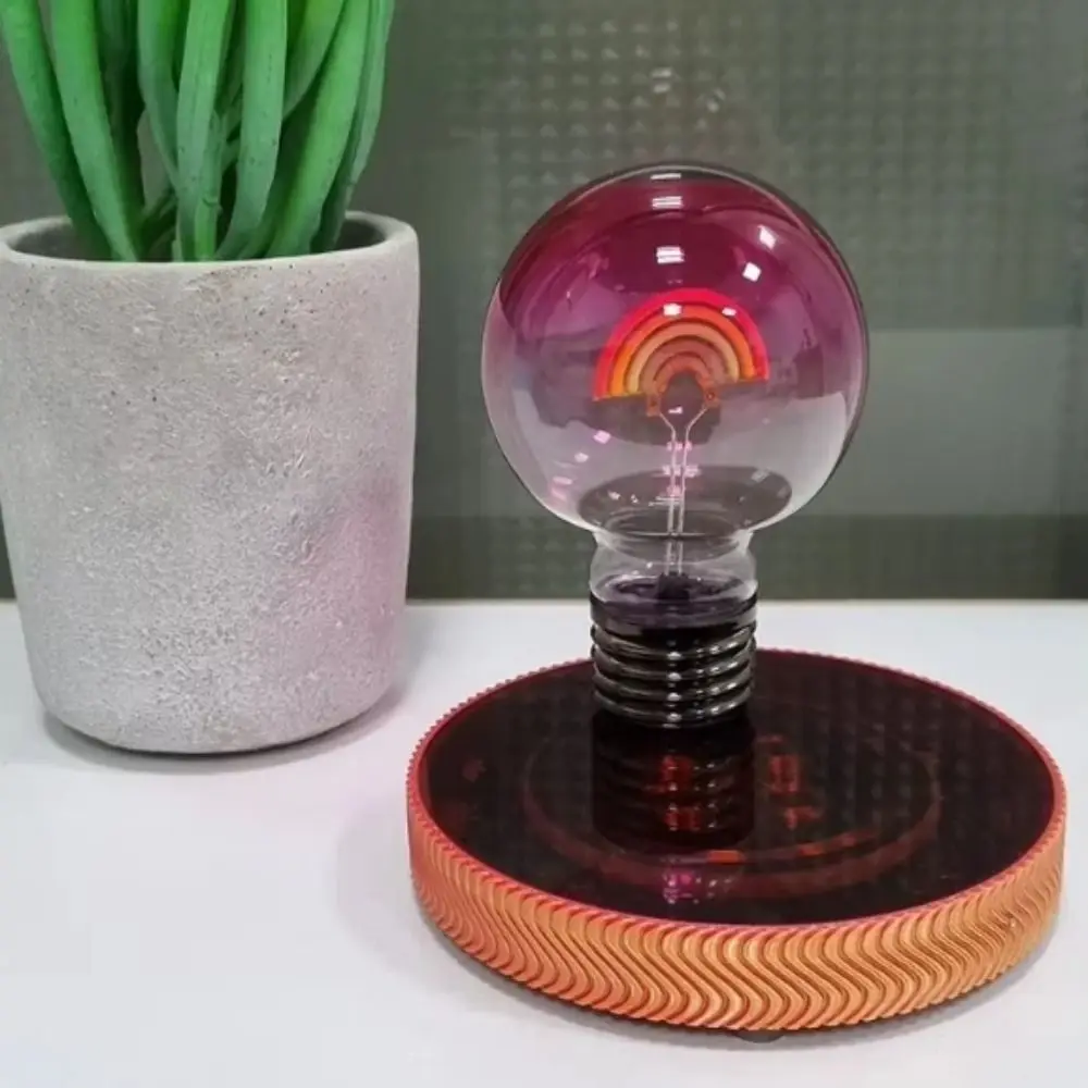 

Black Technology Magnetic Levitation Rainbow Light Bulb Glowing Design Glass Material Creative Atmosphere Night Light