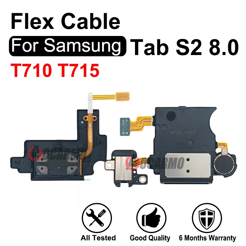 

Speaker Horn Ring Bell For Samsung Galaxy Tab S2 8.0 T710 T715 Loudspeaker Module With Motor Headphone Jack Flex Cable Repair