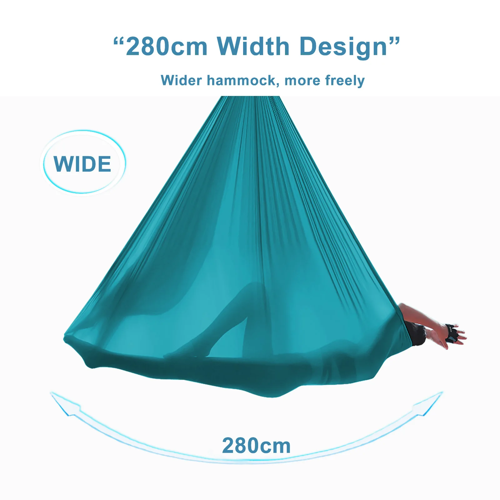 4-meter yoga sky silk fabric for yoga hammock acrobatics flight yoga swing silk dance anti-gravity hammock without accessories