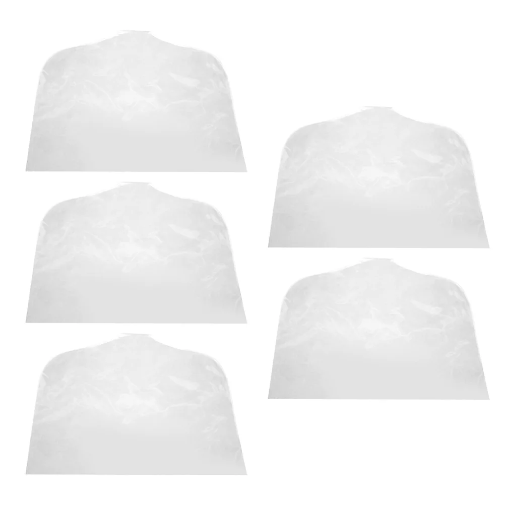 

5Pcs Transparent Clothes Dust Covers PVC Garment Protectors for Half-Length Suits Coats Jackets Closet Storage