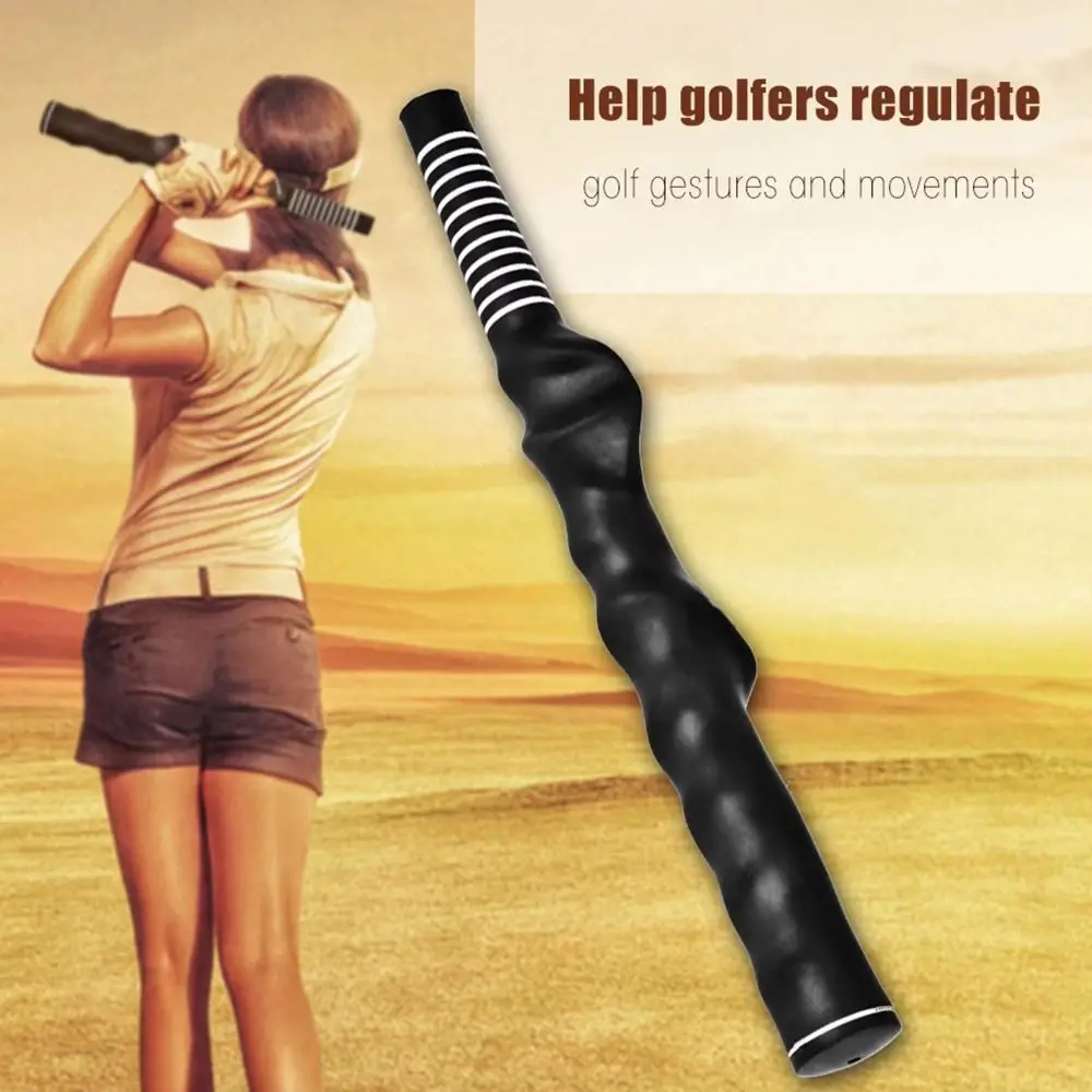 

Rubber Golf Rubber Hand Shape Grip Corrector Non-Slip Golf Practice Pole Grip Lightweight High Traction Golf Swing Training Grip