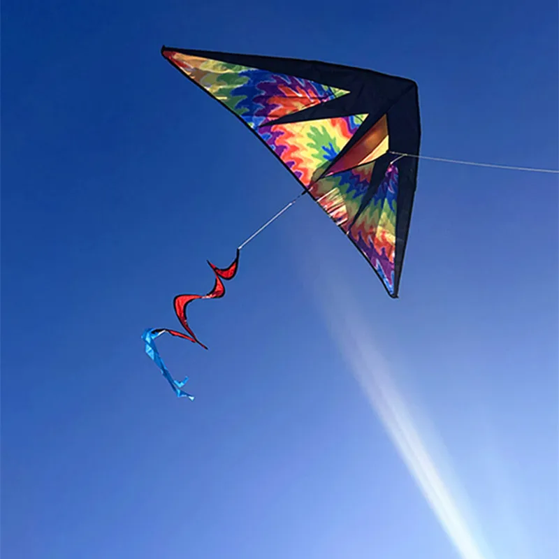 free shipping triangle of flame kite spiral turn tail wind kites pipas voadoras coloridas paragliding inflatable toys cometas