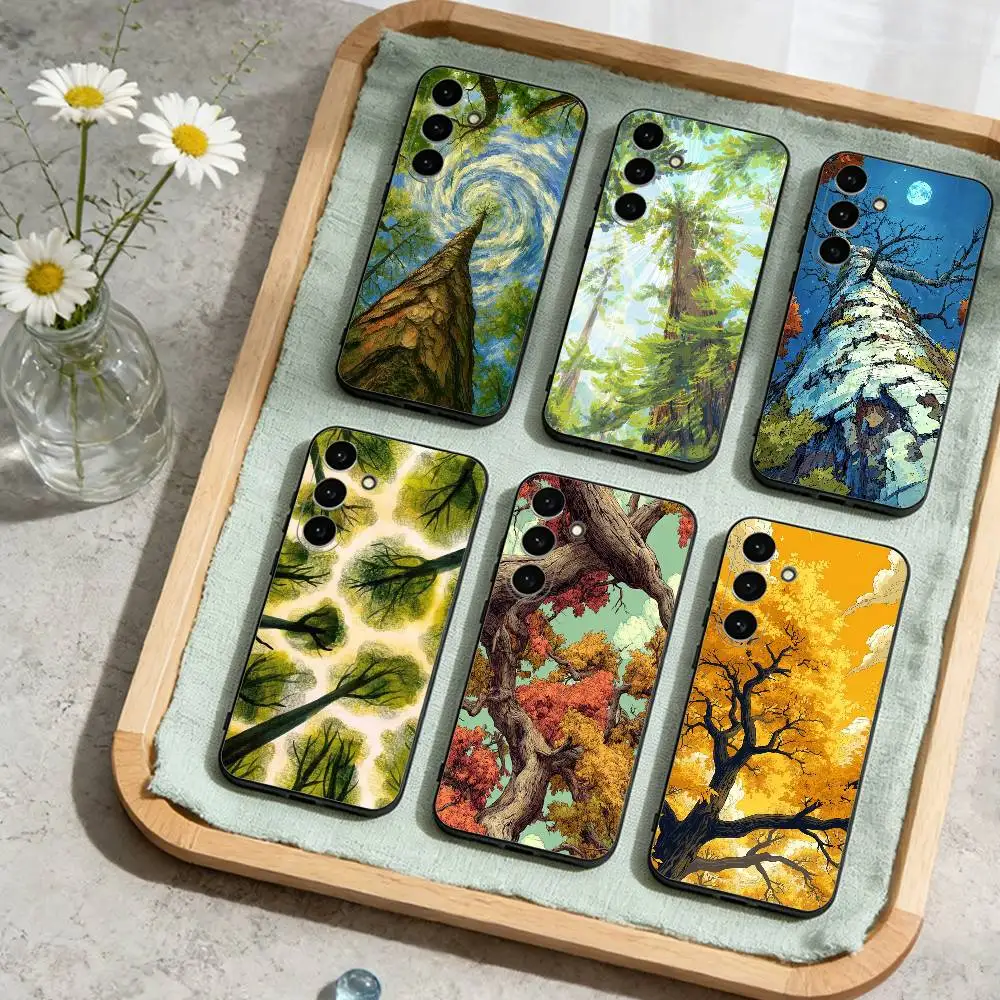 

Serene Big Tree Nature Vibe Phone Case For Samsung Galaxy A73,A72,A71,A70,A53,A52,A51,Soft Silicone Black Cover