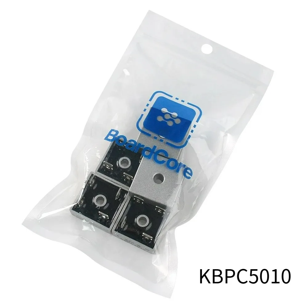 BoardCore Rectifier 5PCS KBPC5010 KBPC 5010 50A 1000V Diode Bridge Rectifiers Diodes 50A 1000V Power Rectifier Diode Electronic