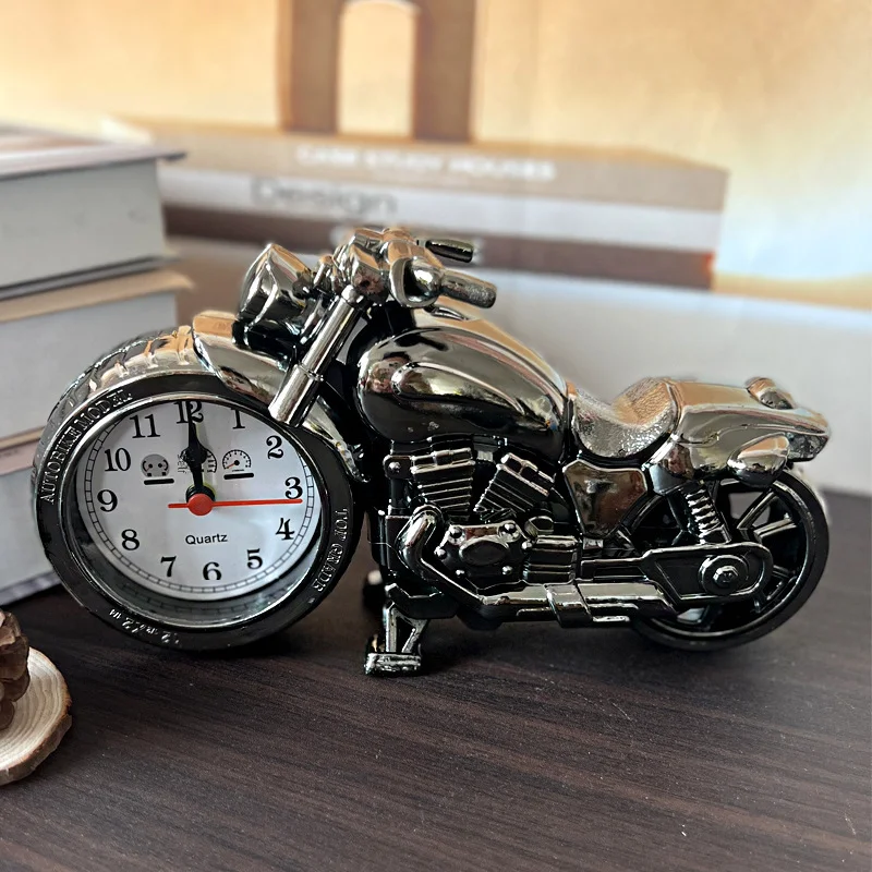 Creativeunique Fashionable Alarm Clock For Home Students Motorcycle Alarm Clock Plastic Material Bedside Table