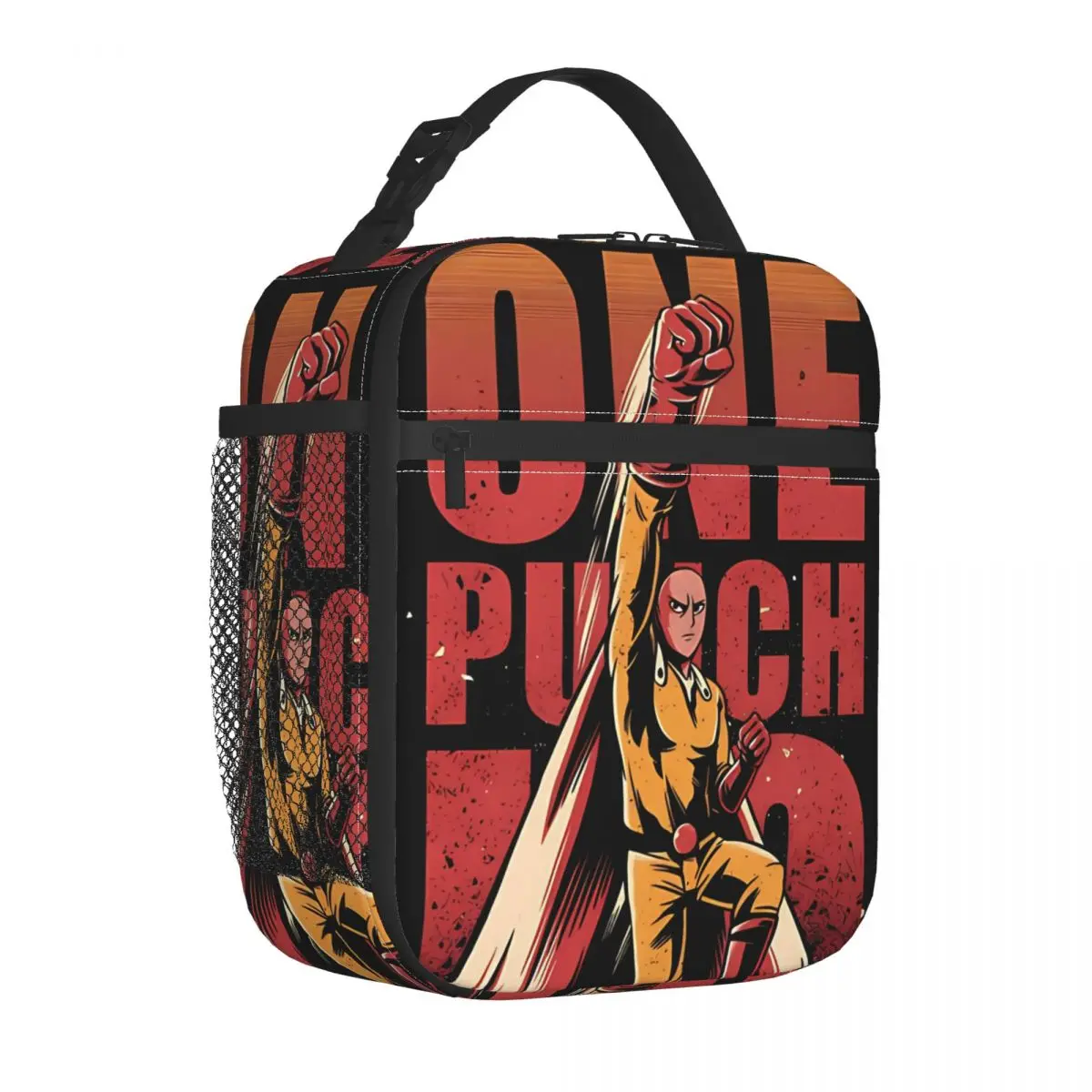 حقيبة غداء معزولة من Opm One Punch Man حقيبة حرارية   حاوية وجبة كبيرة، صندوق غداء كبير، حقيبة بينتو، سفر للعمل