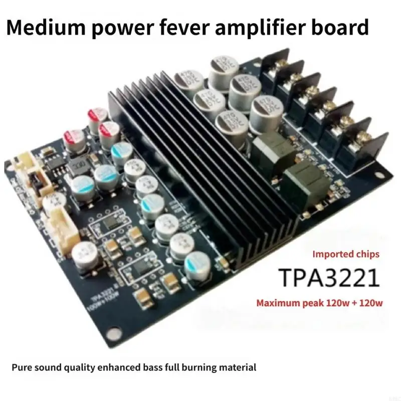 

120 Вт + 120 Вт двухканальный цифровой усилитель звука, плата TPA3221 12 В-32 В модуль усилителя мощности для домашнего 896C