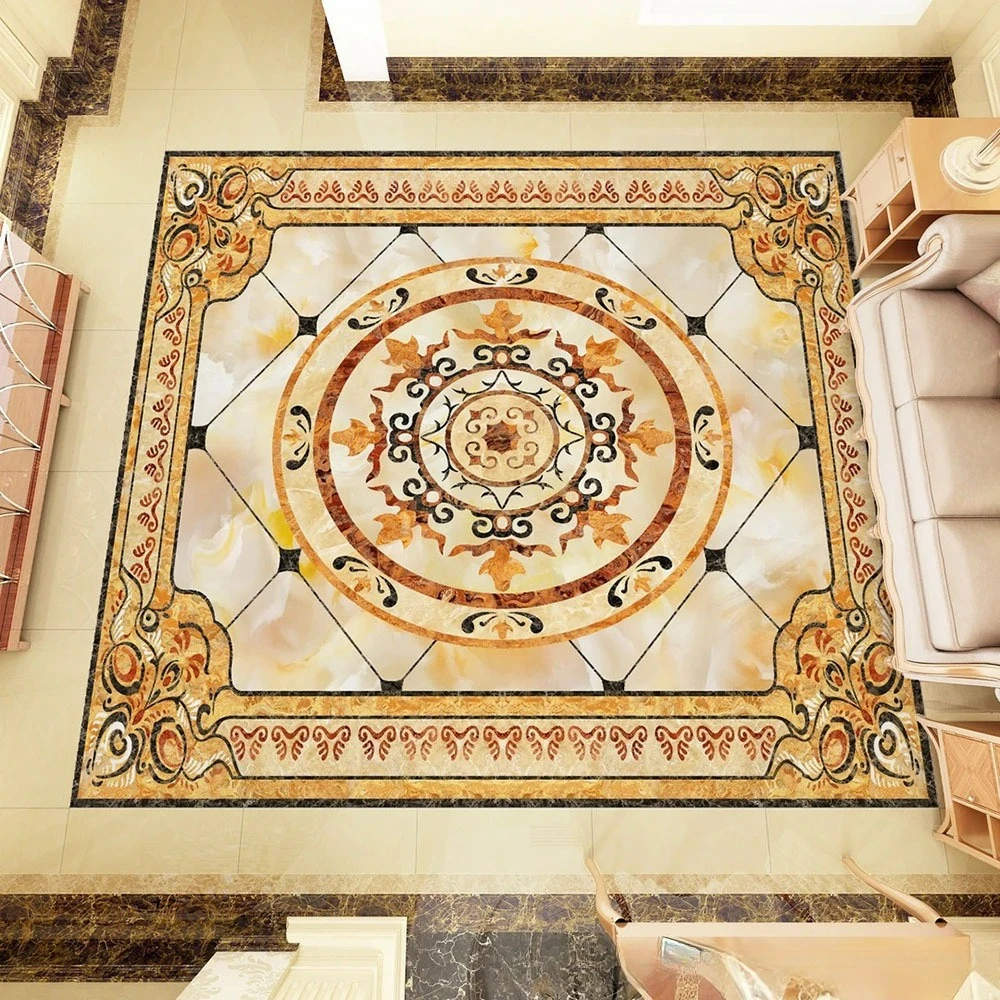 Entrance Porch Tile Parquet 1600x1600 Living Room Dining Room Floor Tile Puzzle Aisle Carpet Flower Microcrystalline Stone Tile