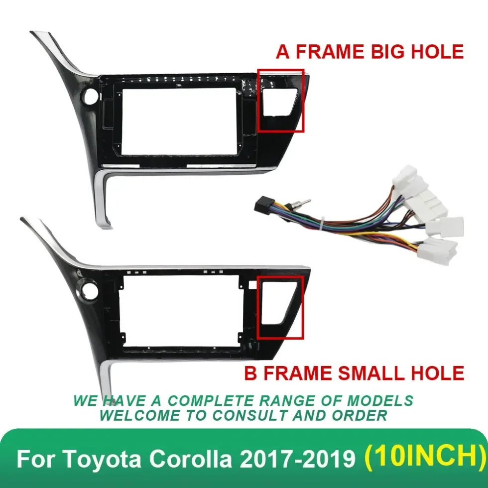 

10.1 Inch Car Radio Fascia Frame 2DIN Install Panel Dashboard For Toyota Corolla 2017 DVD Audio Fitting Adaptor Dash Trim Kit