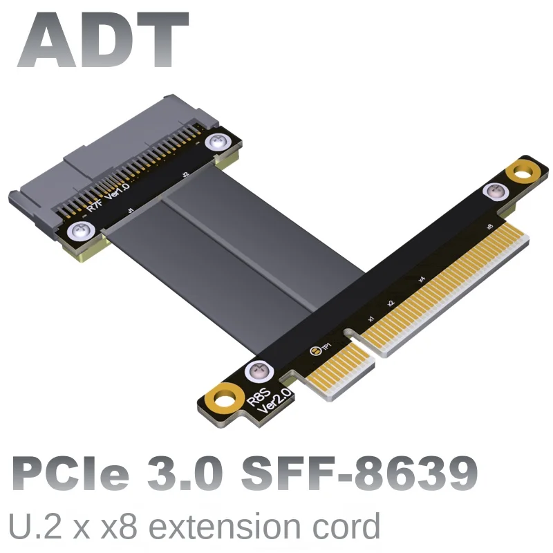 U.2 Interface U2 to PCI-E 3.0 x8 to SFF-8639 NVMe PCIe extension data cable