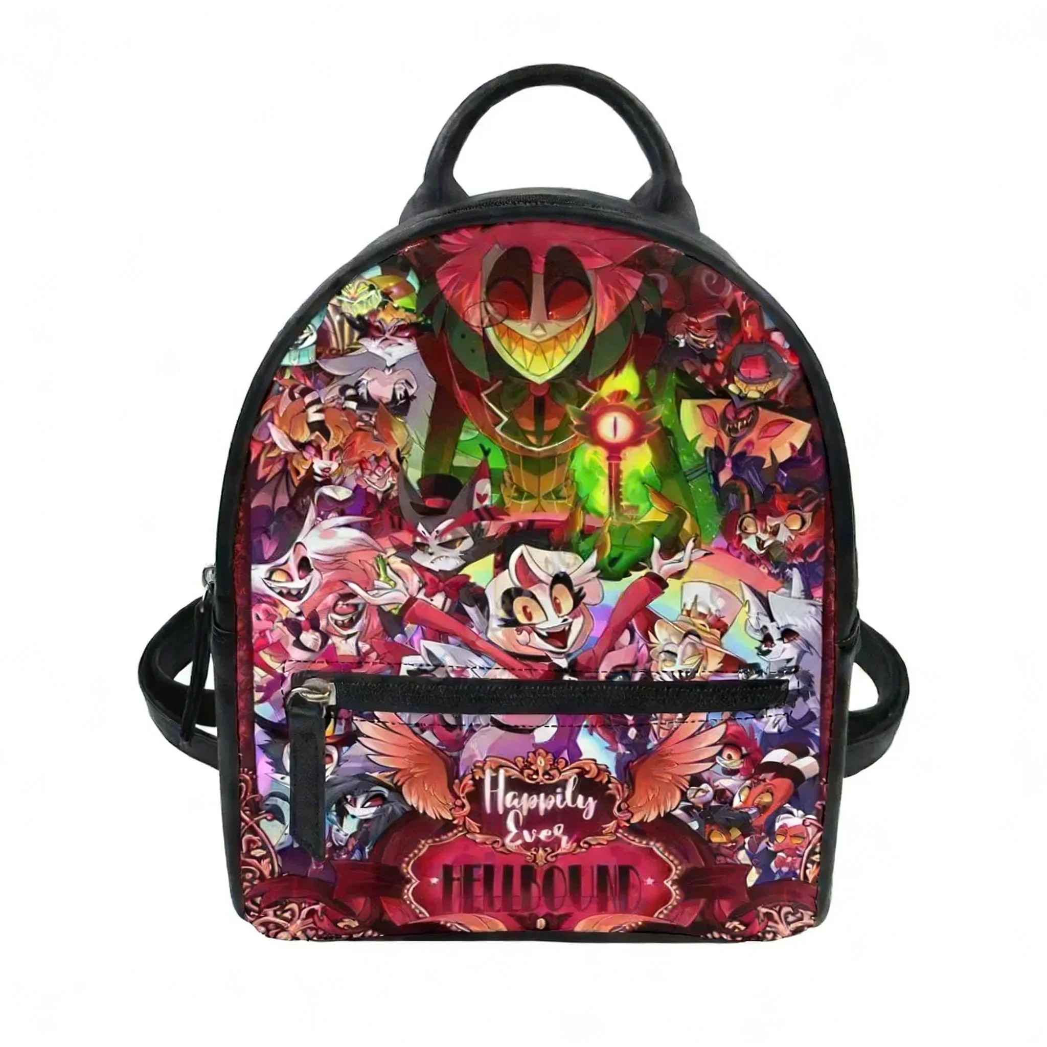 Hot Comics Hotel Hazbin Custom Backpack Purse Women Carter Schoolbags Double Shoulder Bag Mini Daypack Leather Travel Bag