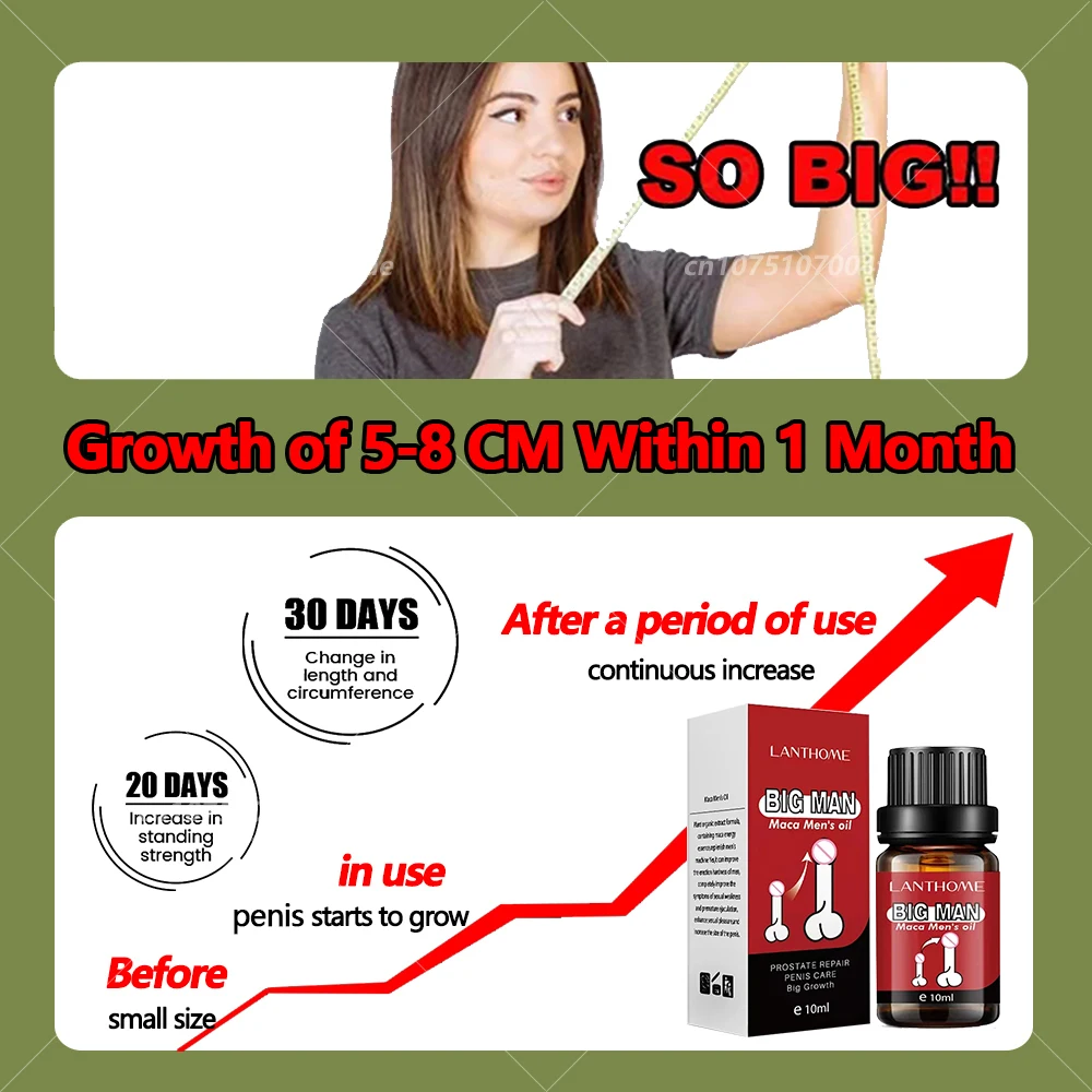 Penies Enlargement Oil Permanent Big Penis Growth Oil Thickening Increase Enlarge For Men Enhanced Ability Big Dick Massage Oil