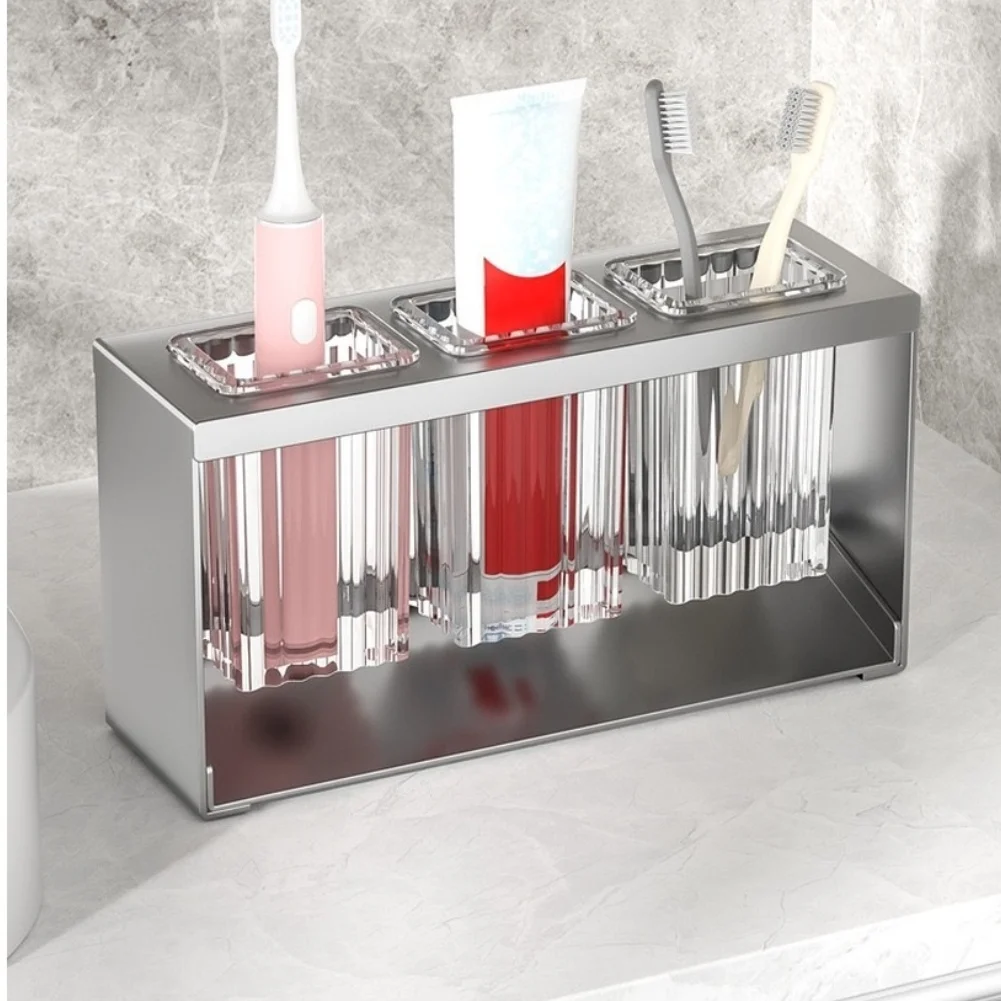 Compartment Countertop Drain Rack for Utensils Chopsticks Toothbrush and Daily Essentials with Efficient Drainage