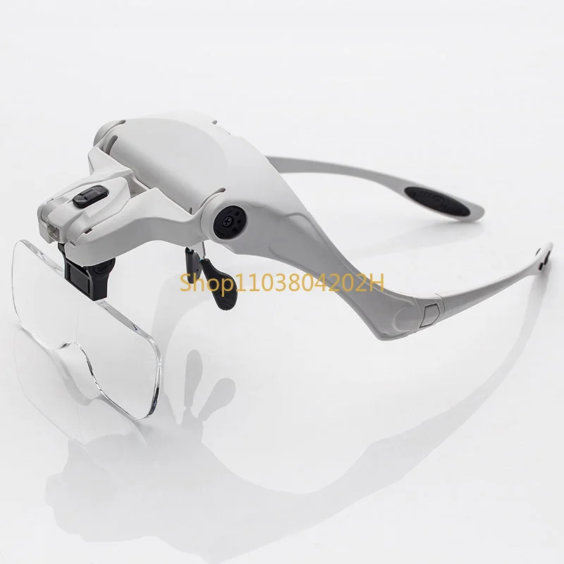 Head-mounted High Definition Portable Magnifying Glass Elderly Watch Repair Crafts Engraving Eyelashes Grafting Reading Eyebrow