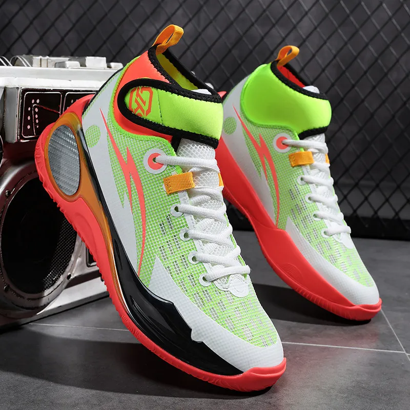 Men's Basketball Shoes Cushioned Basketball Shoes for Men and Women Outdoor Anti-Slip Sports Training Shoes Casual Sports Shoes