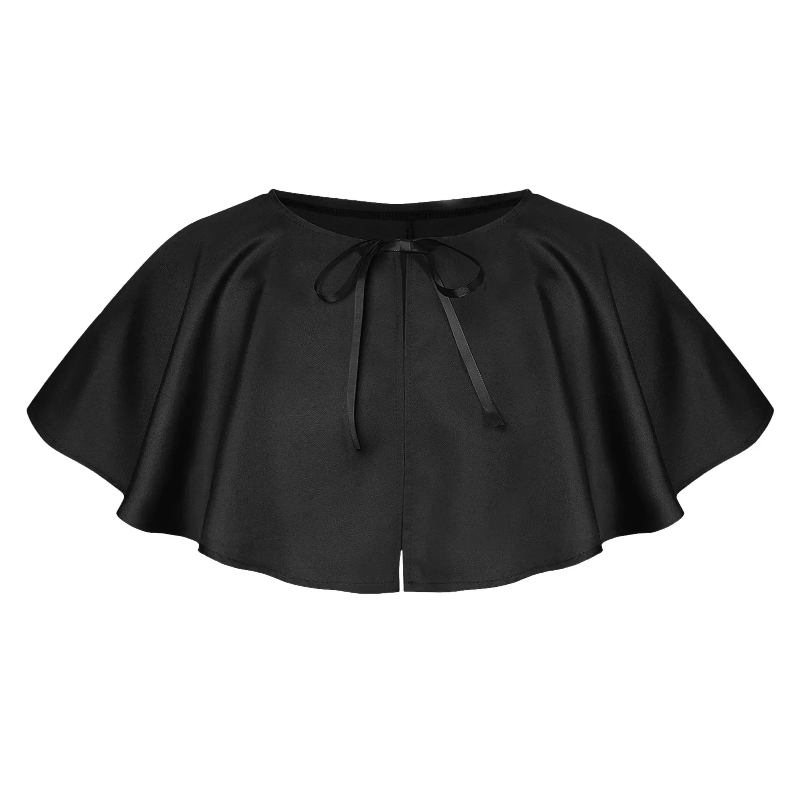 Hot Gothic Medieval Lolita Hooded Caplet Womens Mens Short Cape Coat Dress Cover Up Formal Streetwear Popular Women'S Scarf