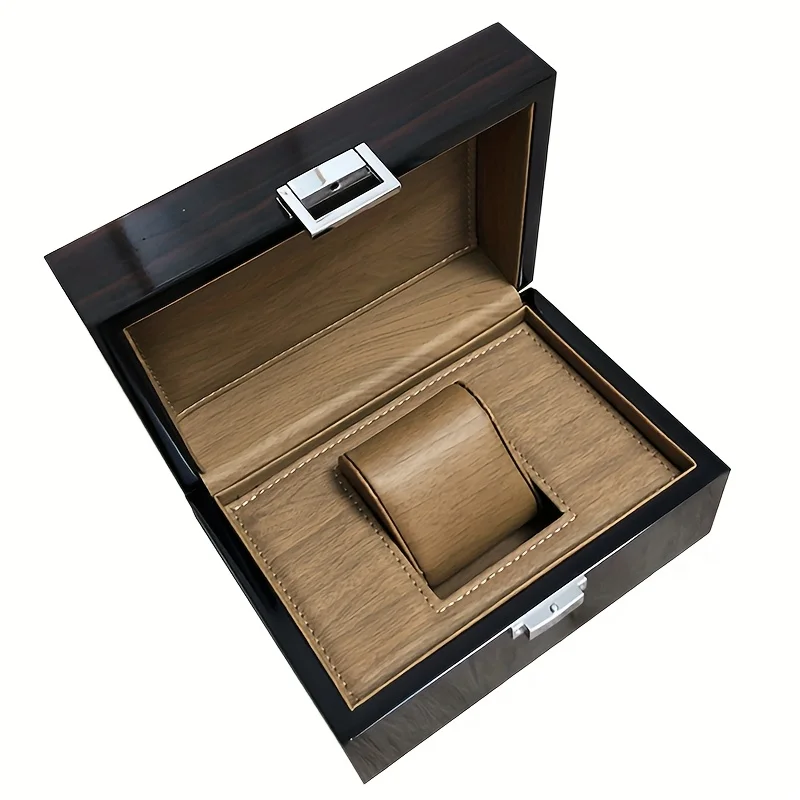 حافظة ساعة خشبية فاخرة مطلية مناسبة لتخزين الساعات والقلائد وصندوق تخزين الساعات الميكانيكية المختلفة