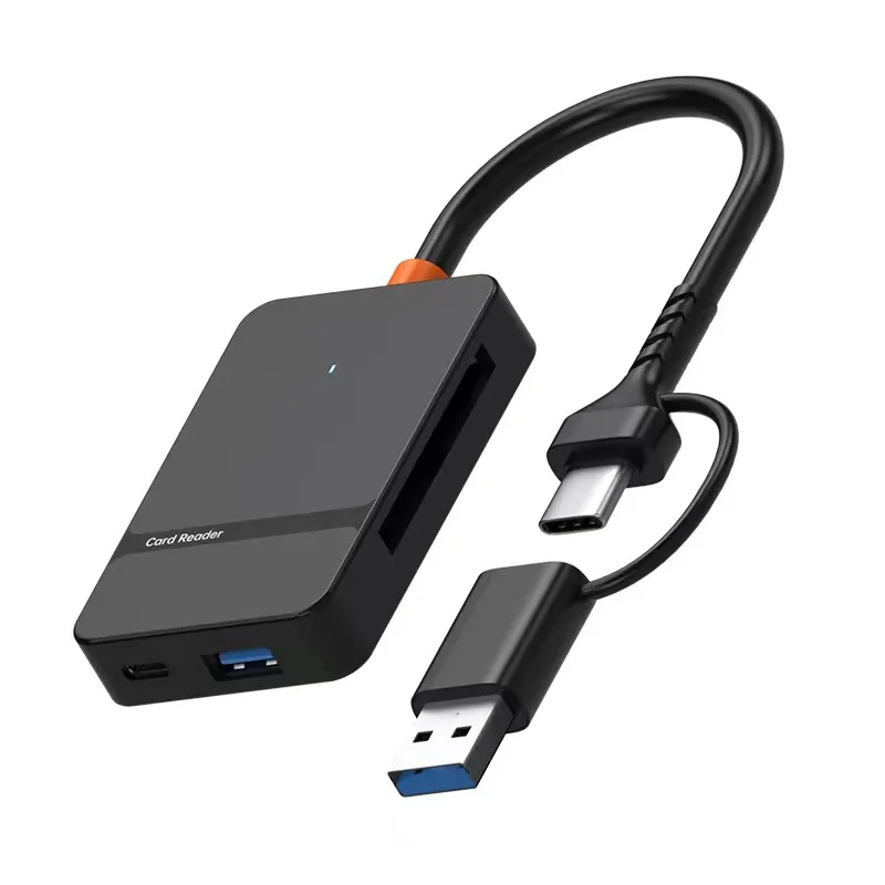 USB/Type-C Extender, 8-In-1 Card Reader For Mobile Phones And Computers, MS/CF/SD/TF Memory Card, USB 3.0