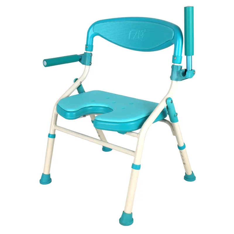 

Foldable Aluminum Shower Seat for Elderly-Anti-Slip Bath Stool Portable Shower Chair Lightweight Senior Bench with Non-Slip Feet
