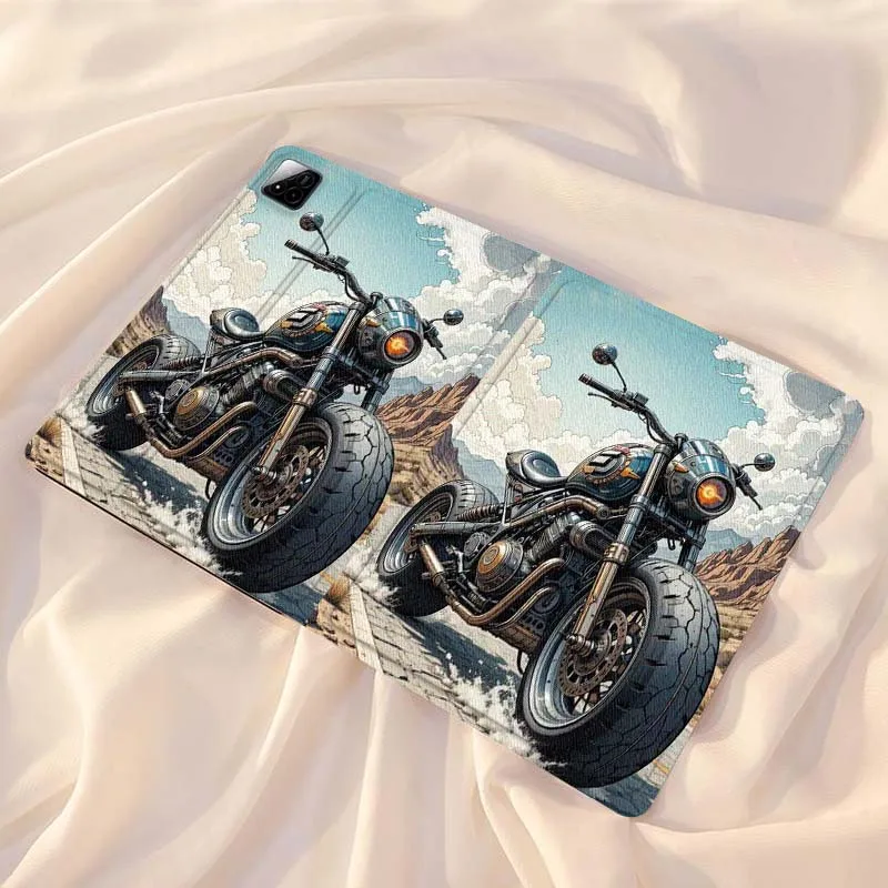

Vintage Motorcycle Desert Road Tablet Case For Xiaomi Redmi Mi Pad 4 5 6 7 8 K SE Mini Pro Plus Max 10.1 11.2 inch