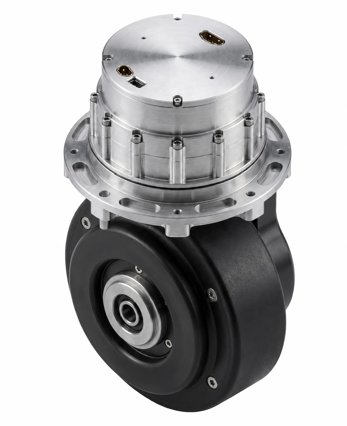 Industrial DC Motor BLDC Steering Drive Wheel 70kg Payload PU Module CAN Bus for Smart Factory Automation AGV Robot Parts