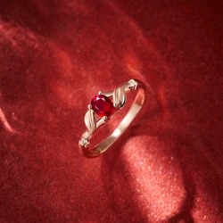 Original Design Silver Diamond Ruby Ladies Ring Adjustable Elegant Glamour Premium Wedding Engagement Luxury Jewelry