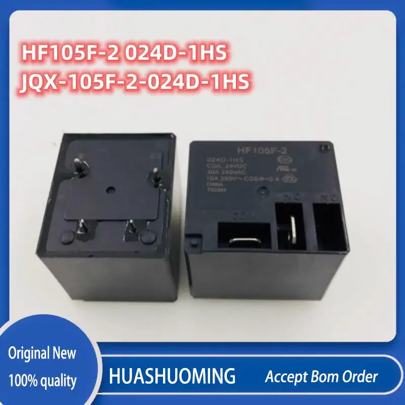 

10Pcs/LOT New 30A 24VDC 4PINS JQX-105F-2 HF105F-2 024D-1HS JQX-105F-2-024D-1HS HF105F-2-024D-1HS