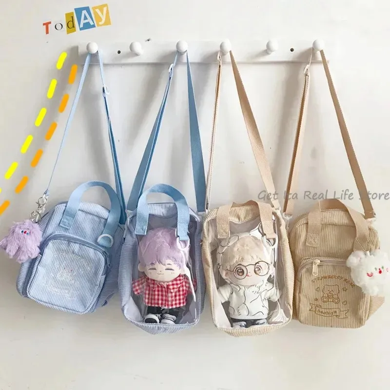 Plush Ita Bag for 20cm Doll Carrier Girl Kawaii Bag Lolita Japanese Women Clear Cute Mini Anime Doll Display Bag Crossbody H216