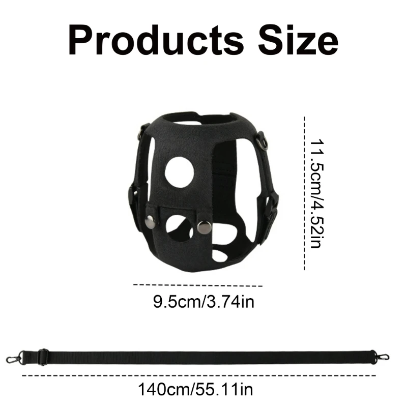 مكبر صوت مقاوم للماء متوافق مع البلوتوث قشرة صلبة ، حقيبة حمل للسفر ل UE Wonderboom ، حماية بأشرطة قابلة للتعديل