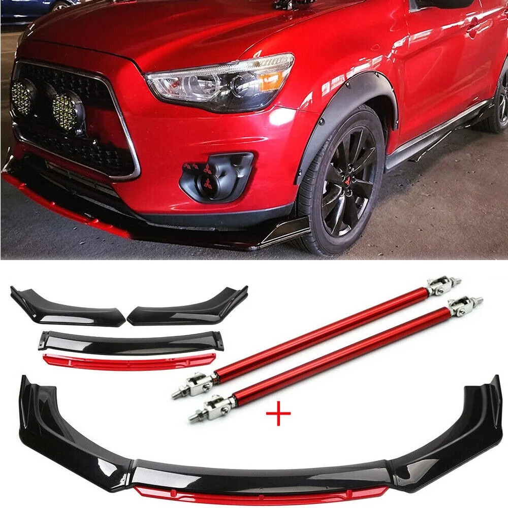 

Front Bumper Lip Splitter Spoiler Strut Rod Body Kit For Mitsubishi Outlander United States