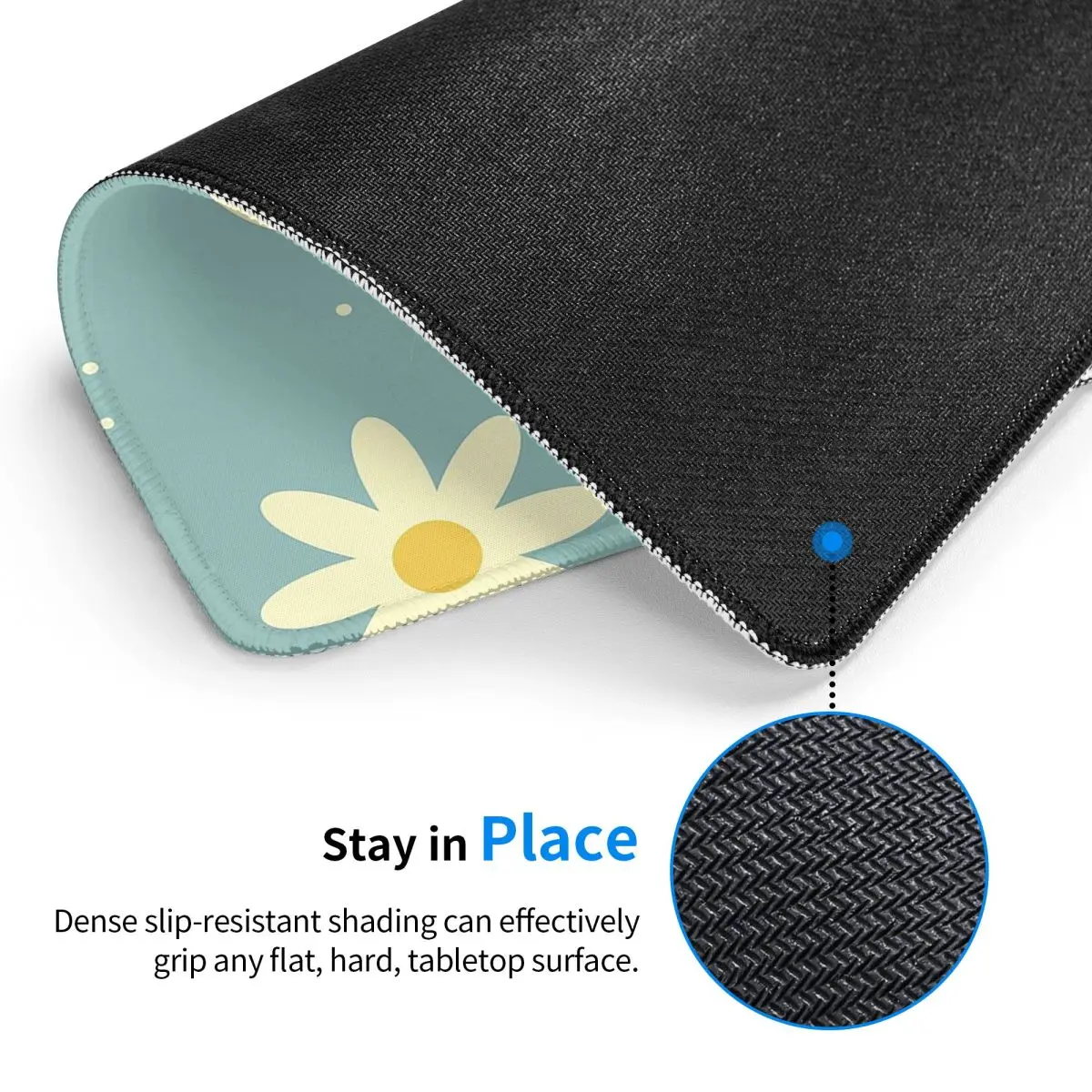 Cute Duckand Duck Flower Cartoon Pattern Mouse Pad Gamer PC Laptop Mats Keyboard Carpet Computer GamingDesk Mat 7x9 in 22x18 cm