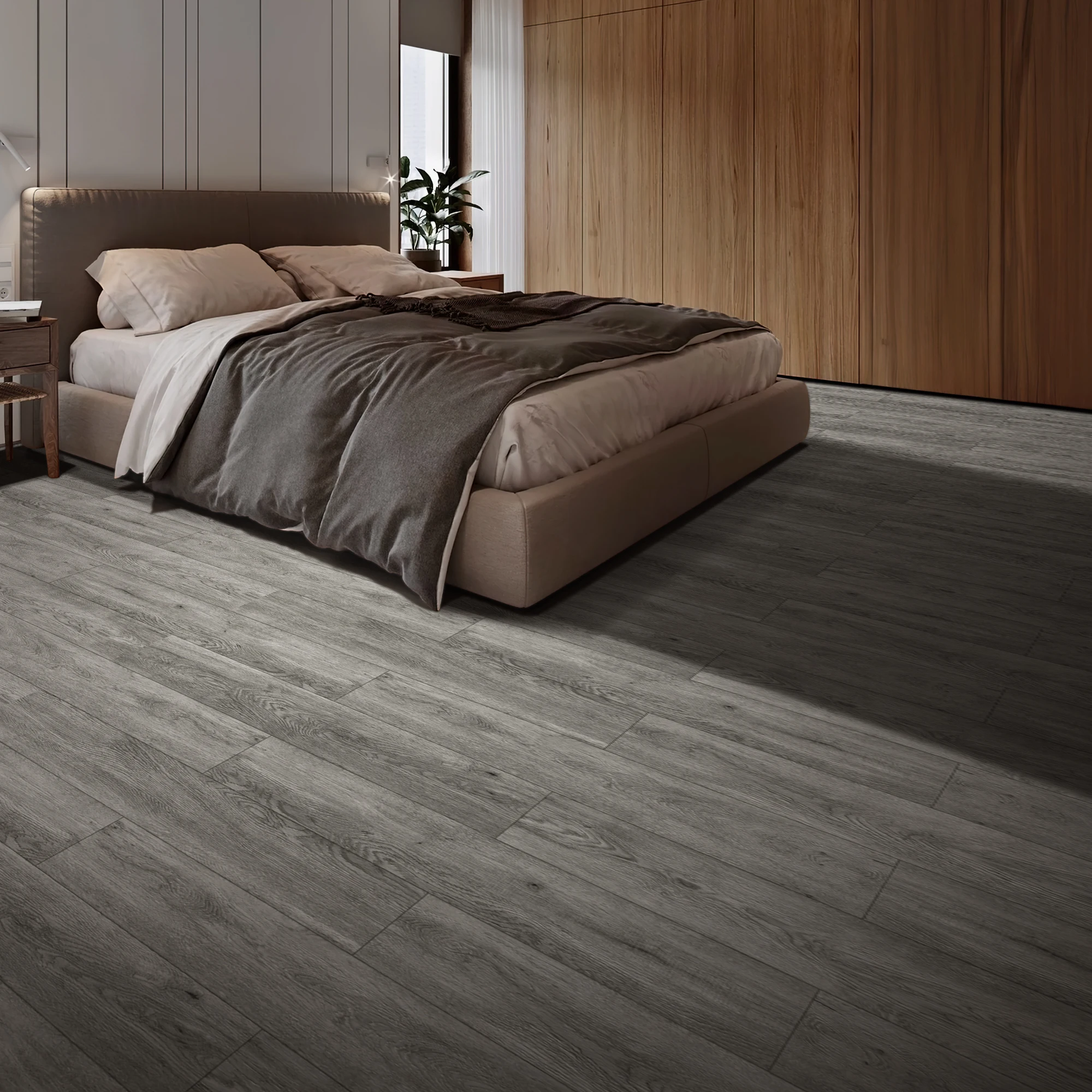 Art3d 10 عبوات من أرضيات الفينيل الفاخرة المتشابكة مقاس 48 بوصة × 7.2 بوصة، مظهر خشبي، يغطي لوح أرضي بقفل 24 قدم مربع لغرفة النوم #6