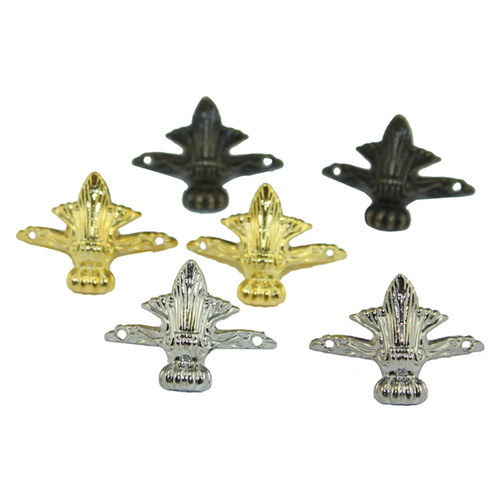 Pernas de móveis de liga de zinco, 8 peças, design retrô, 30x30mm, resistente, sofá otomano, pés de suporte de substituição, acessórios prateados