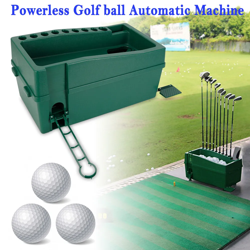 Golf Ball Dispenser Auto Tee Up Machine Golf Club Organizer & Cue Holder Tool