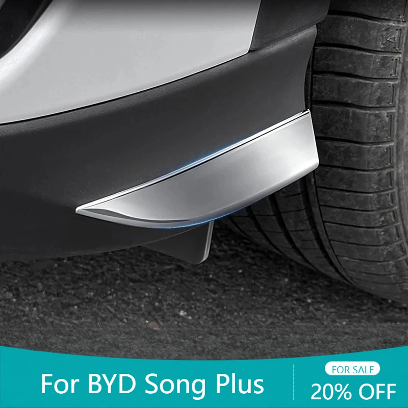 

Car Stainless Steel Bumper Front Lip Corner Exterior Modification Accessories For Byd Song Plus 2024 2025