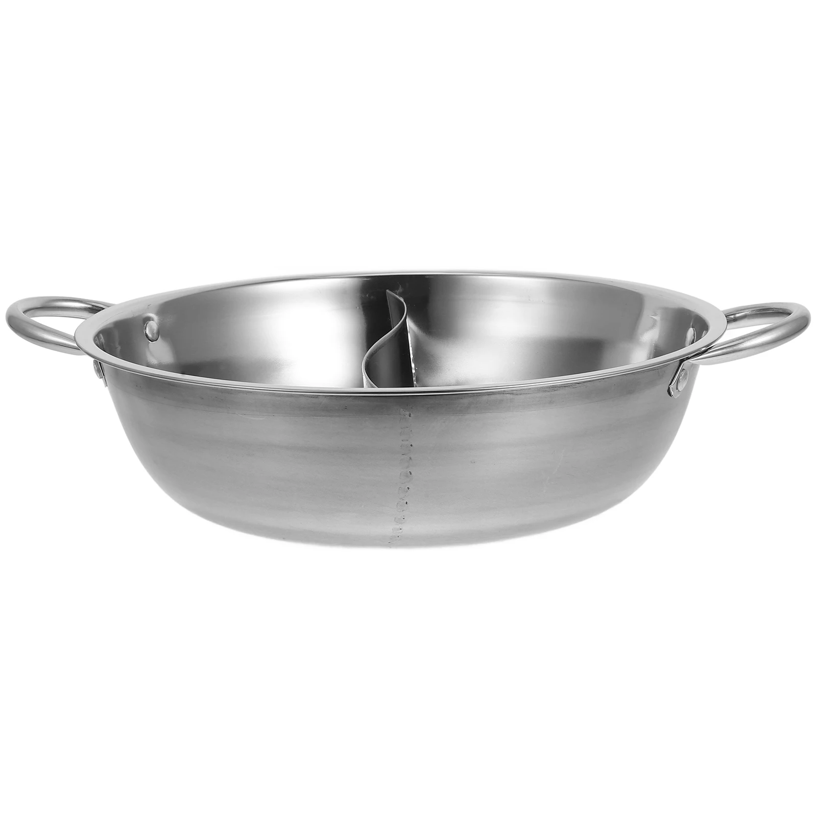 

Duck Pot Hot Basin Polished Surface Stainless Steel Split Pan Divided Divider Exquisite Craftsmanship